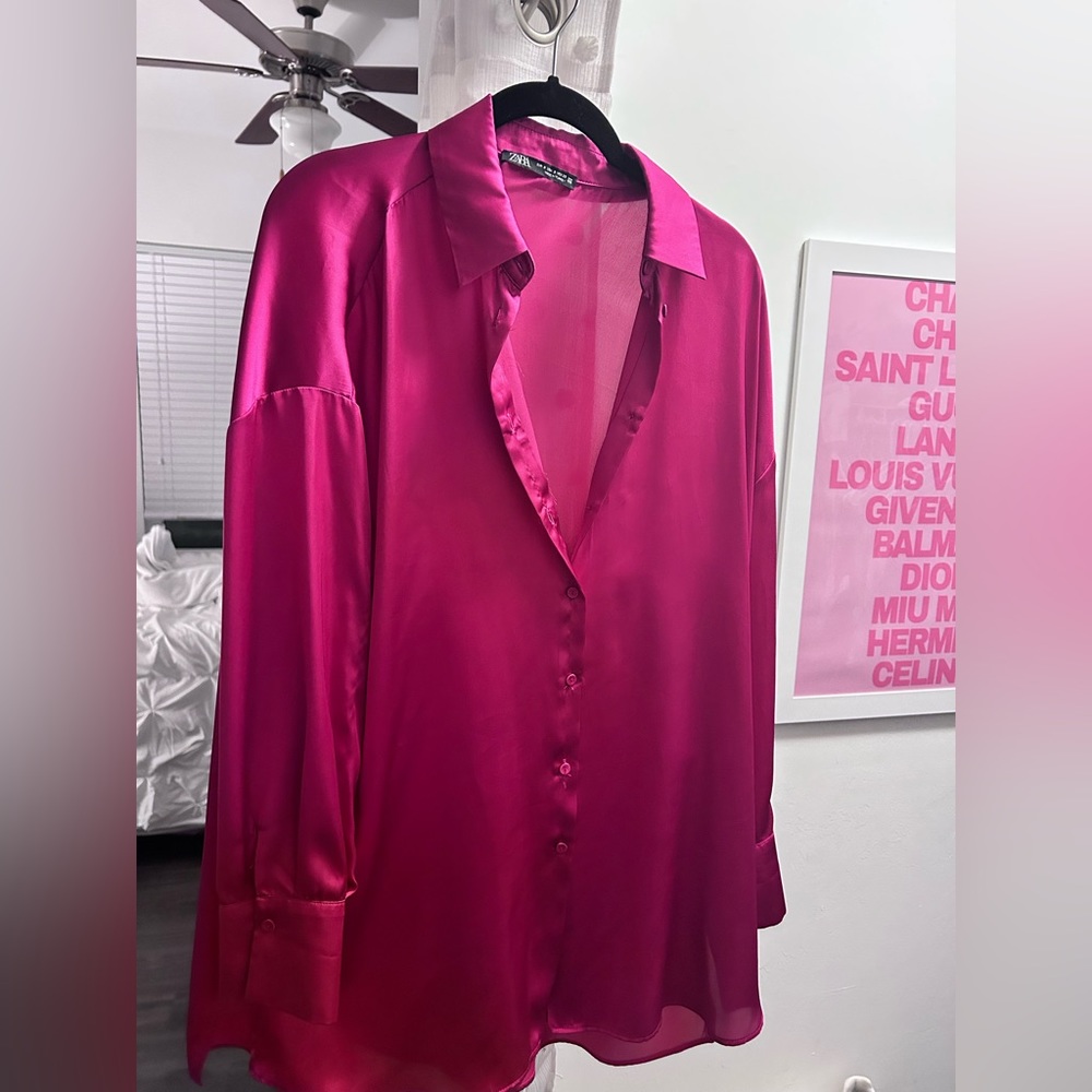 Zara satin blouse